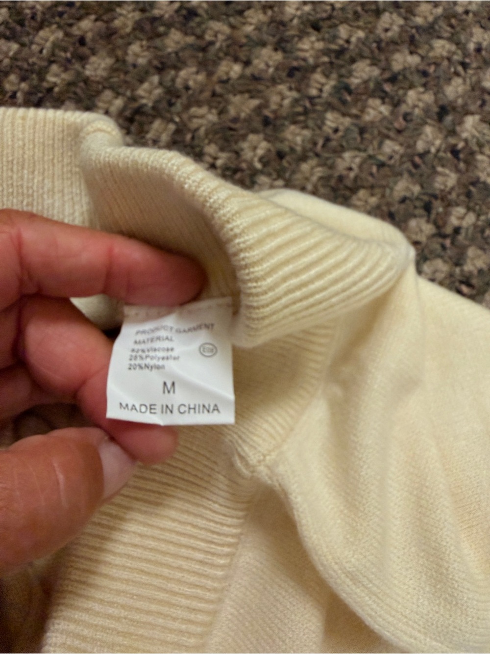 Women’s  Cream Crewneck Sweater - Classic Lightweight Knit
